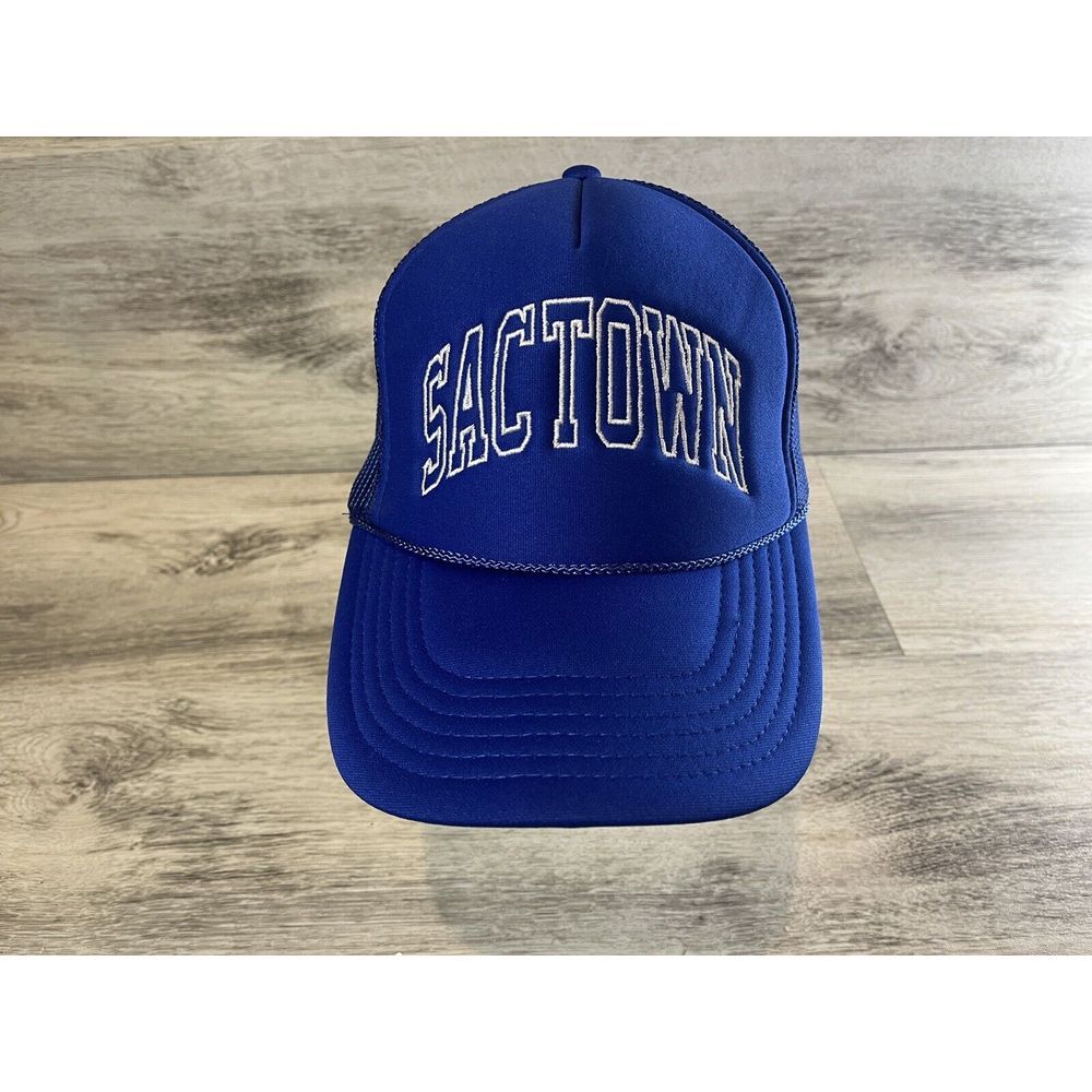 Vintage Otto‎ Sactown Trucker Snapback Rope Blue White Adjustable Foam